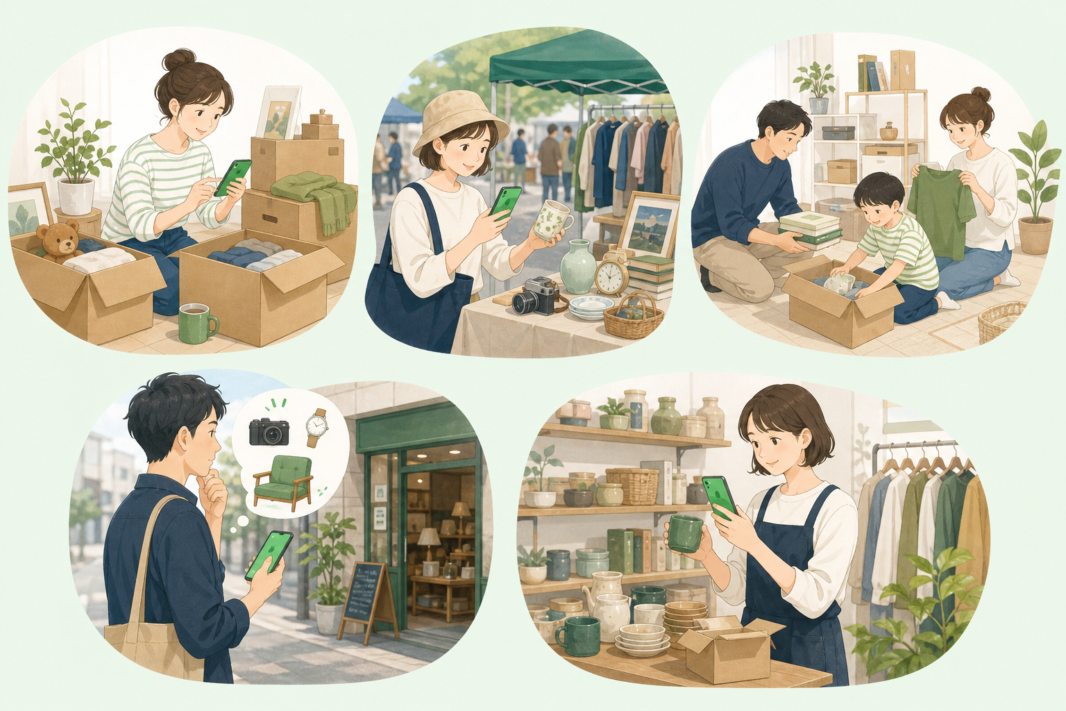 こんなときに便利なシーン — 引っ越し・フリマ・片付け・買取前など